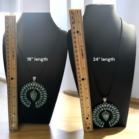 Large Turquoise Naja Pendant in Solid Sterling Silver - Picture 3 of 16